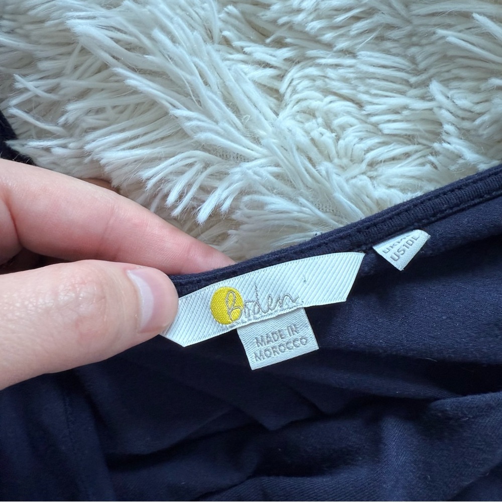 Boden Blue Jersey Stretch Dress Size 10 Long - Picture 6 of 10